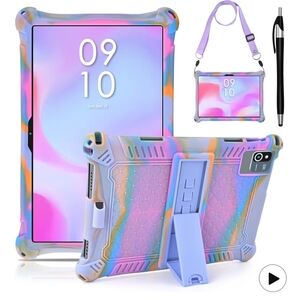 10.1 inch Silicone Tablet Case with Stylus Pen & Shoulder Strap
